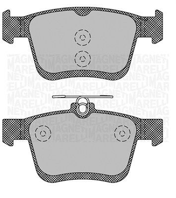 MAGNETI MARELLI Комплект тормозных колодок, дисковый тормоз 363916060714